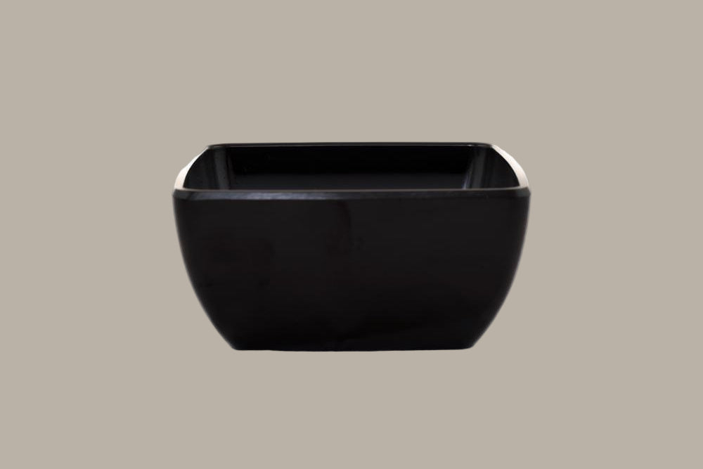 Bol Cuadrado -15,2x15,2x7cm / Blanco o Negro / 6 pzas.