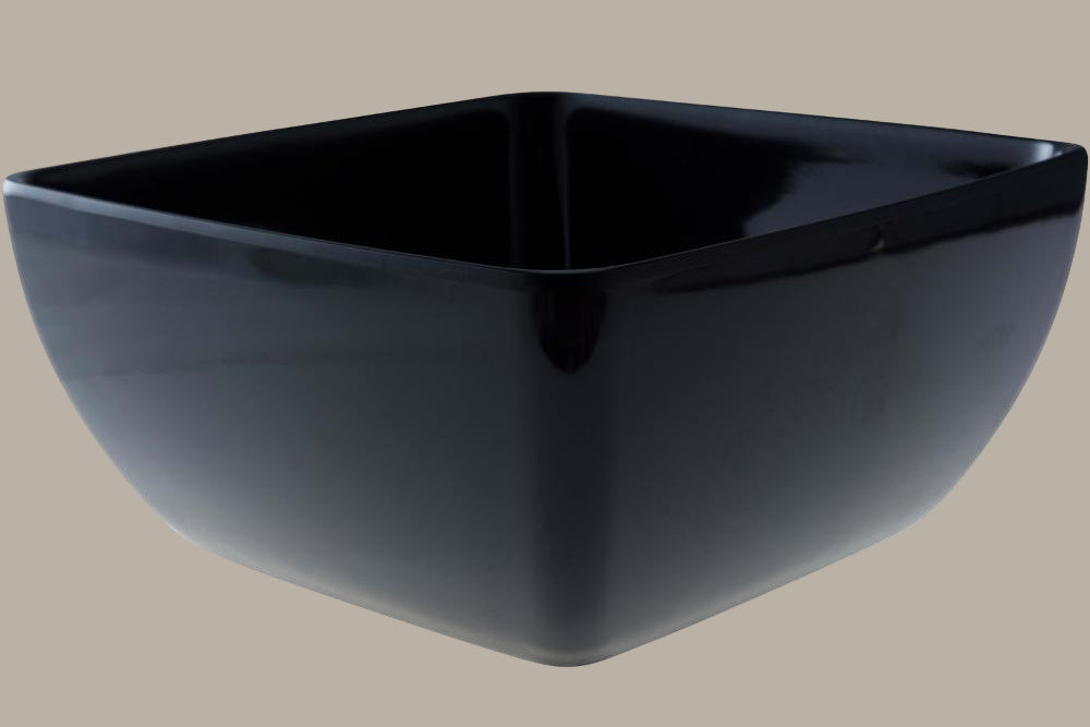 Cuenco Cuadrado - 22.3x22.3x10.4cm / Blanco o Negro / 3 pzas.