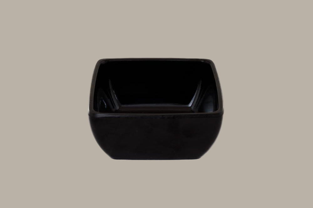 Bol Cuadrado (para salsa/amuse) - 10,2x10,2x4,6cm / Blanco o Negro / 12 pzas.