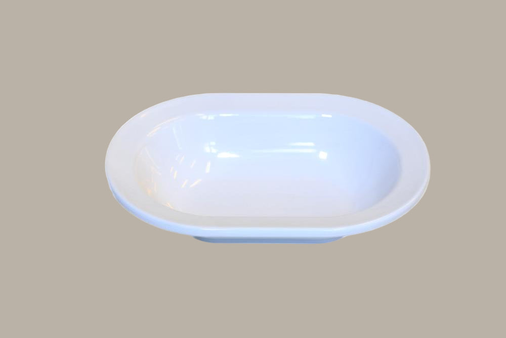 Plato Ovalado Para Pasta - 31,5x18,0x6,0cm / Blanco o Negro / 6 pzas.