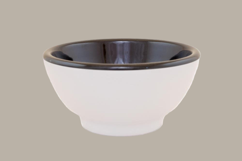Cuenco Redondo Bicolor - Ø 20,3cm / Blanco o Negro / 4 pzas.