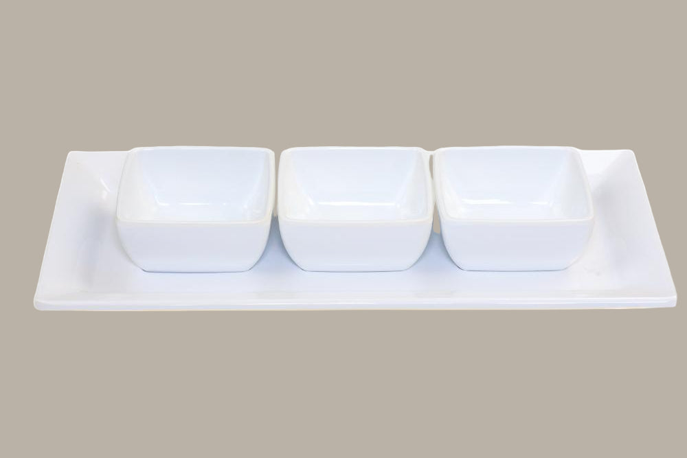 Bandeja Rectangular (Base para Bol Cuadrado) - 36,7x16,7x3,2cm / 6 pzas.