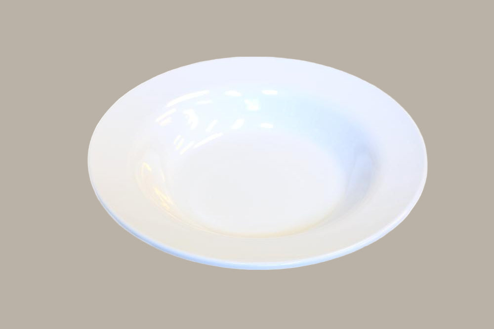 Plato Hondo - Ø 25.5cm / Profundidad 4,5 cm / Blanco o Negro / 6 pzas.