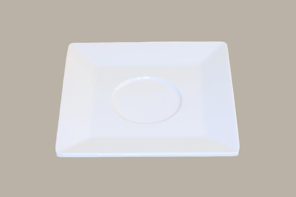 Platillo Cuadrado para Taza Cuadrada / 12 pzas.