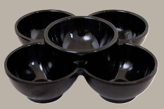Flowerbowl 5 x Ø 6,8cm/ Blanco o Negro / 6 uds.