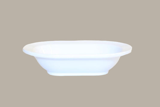 Plato Ovalado Para Pasta - 25,5x18,0x6,0cm / Blanco o Negro / 6 pzas.