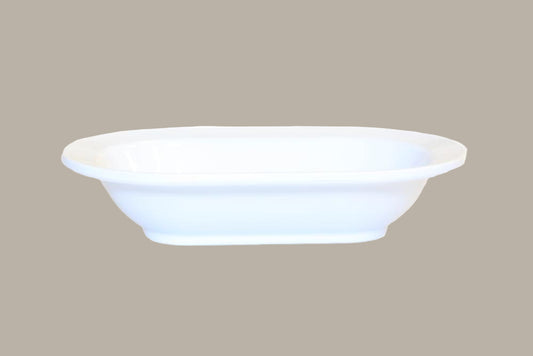 Plato Ovalado Para Pasta - 28,0x18,0x6,0cm / Blanco o Negro / 4 pzas.