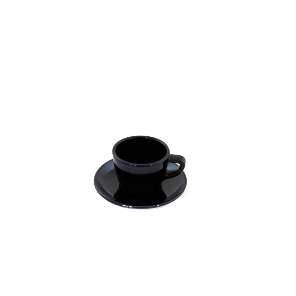 Tazas y Platillos de Espresso / Blanco o Negro / 12 uds