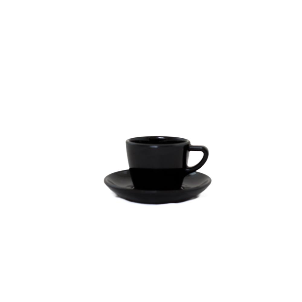 Tazas y Platillos de Espresso / Blanco o Negro / 12 uds