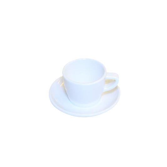 Tazas y Platillos de Espresso / Blanco o Negro / 12 uds
