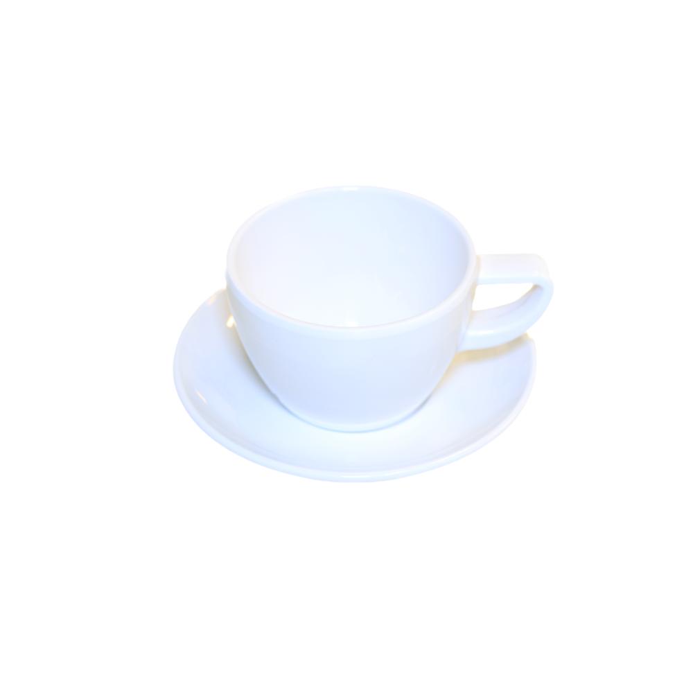 Tazas y Platillos de Cappuccino / Blanco o Negro / 6 uds