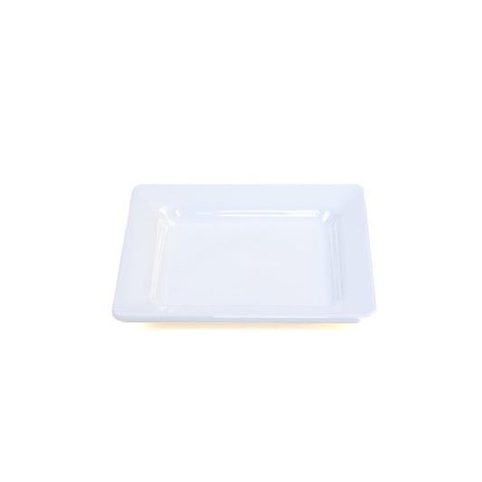 Plato Cuadrado - 15.2x15.2x2cm / Blanco o Negro / 6 uds