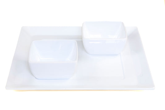 Plato Cuadrado Base Para Boles - 37x37x3cm / 3 uds