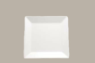 Plato Cuadrado - 15.2x15.2x2cm / Blanco o Negro / 6 uds
